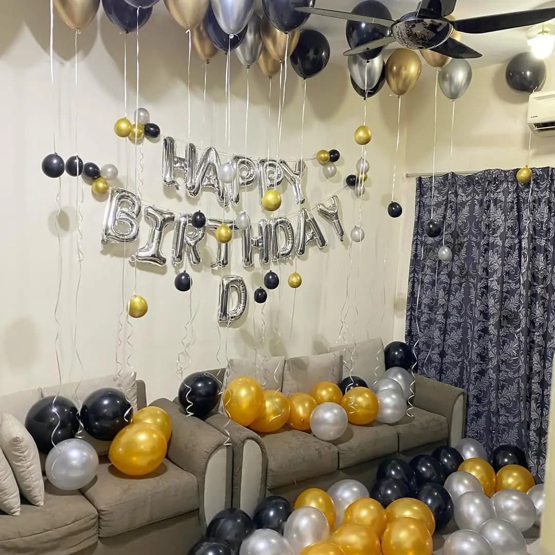 Midnight Luxe Balloon Decoration