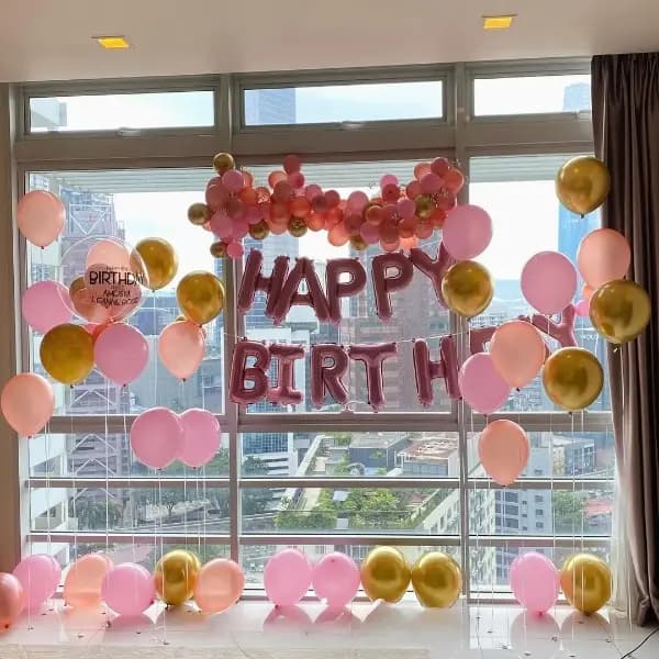 Pink Theme Balloon Decoration
