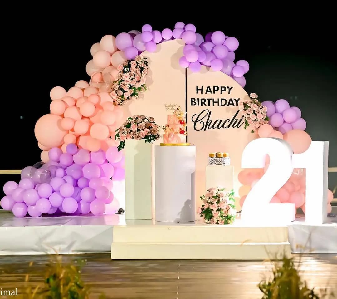 Pastel Balloon Birthday Backdrop