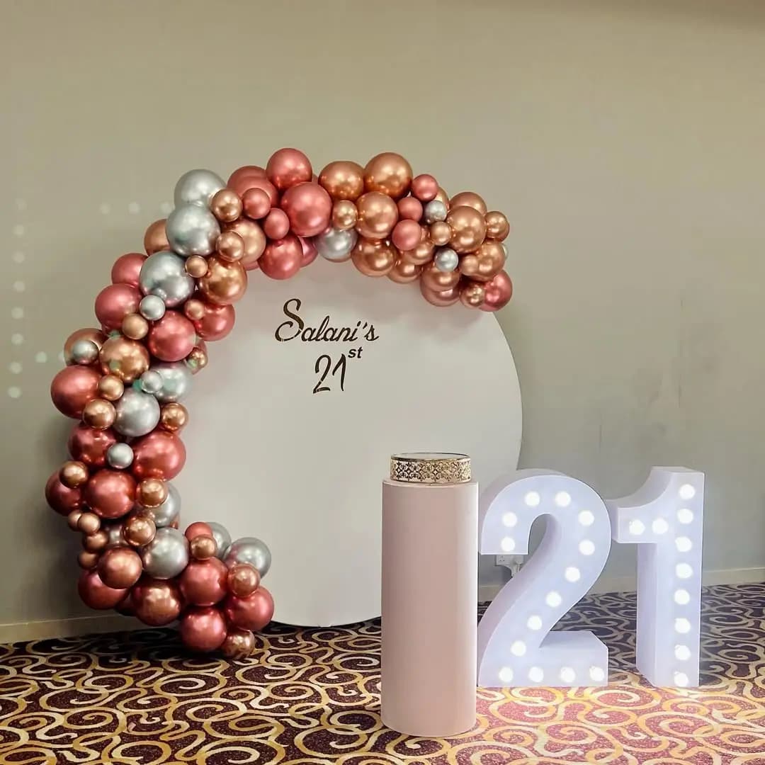 Glossy Birthday Arc Setup