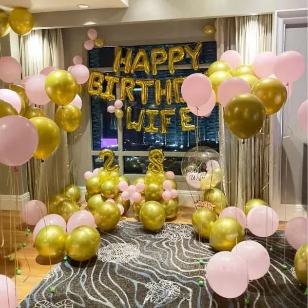 Pink & Gold Glam Balloon Deoration