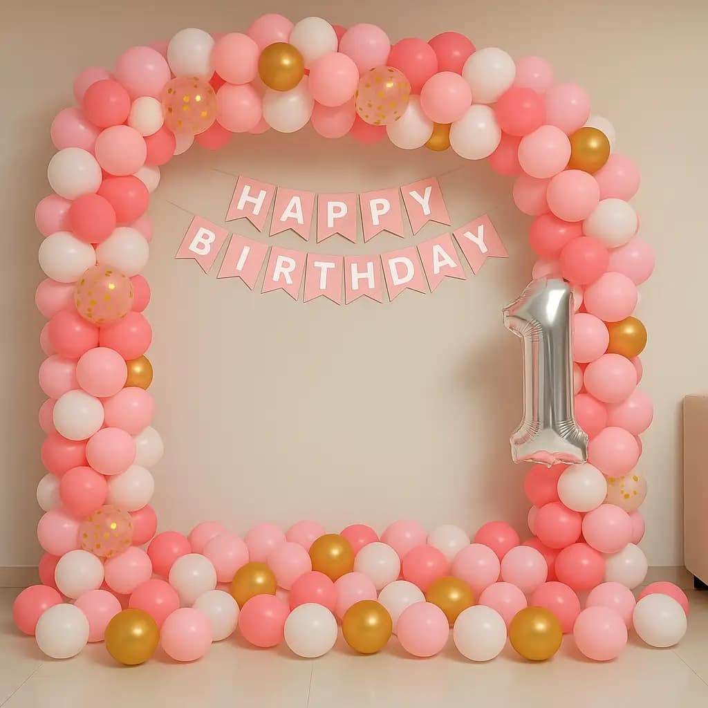  First Birthday Arch Setup
