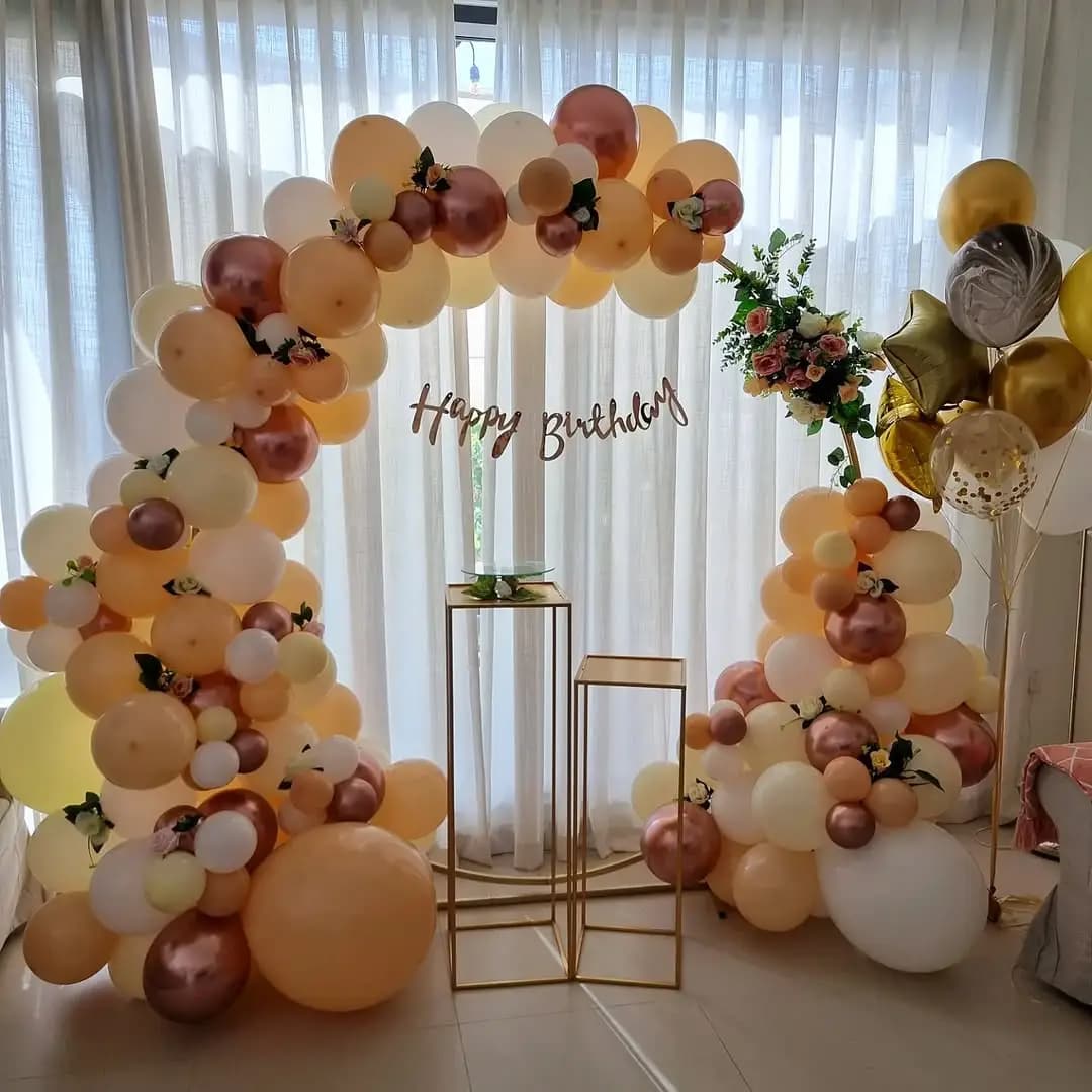 Sweet Rose Gold Birthday Decor
