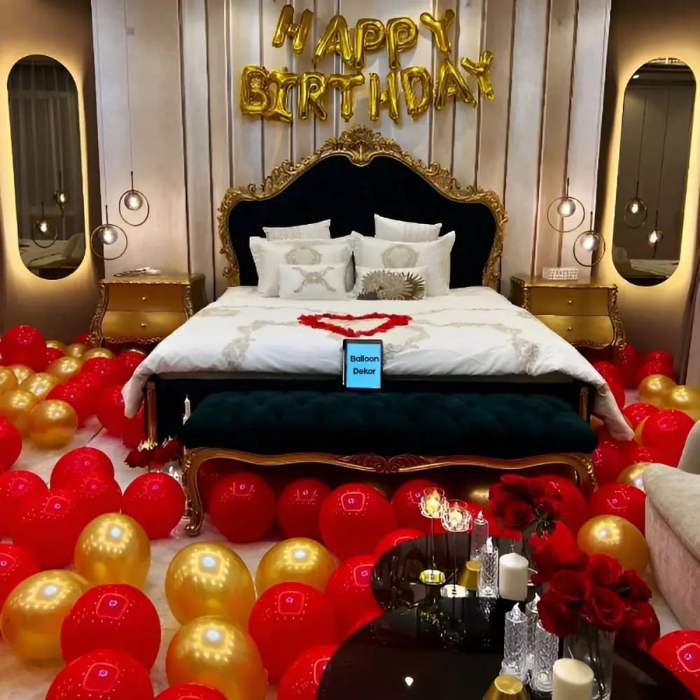 The Luxe Balloon Room Setup