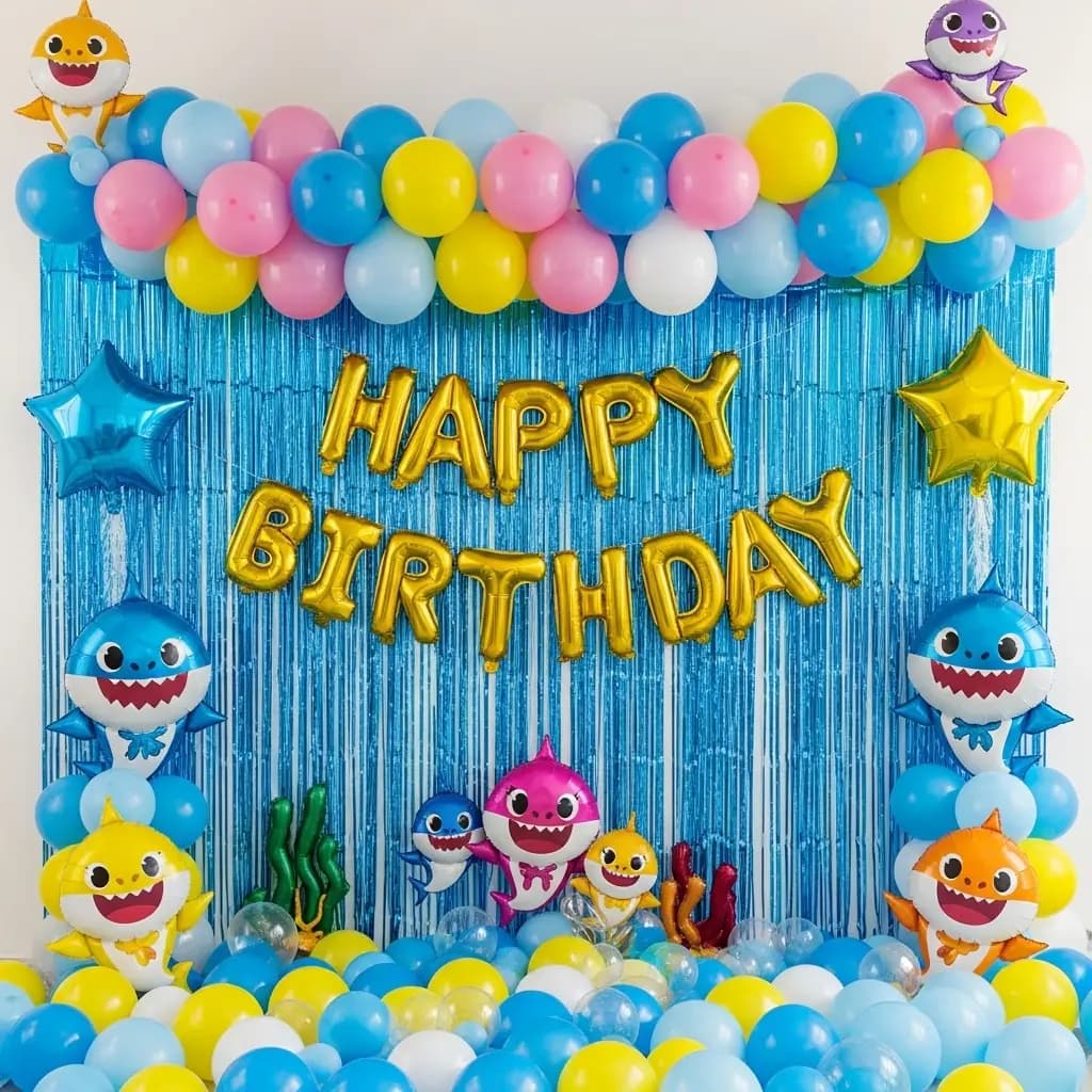 Baby Shark Birthday Decor at Home