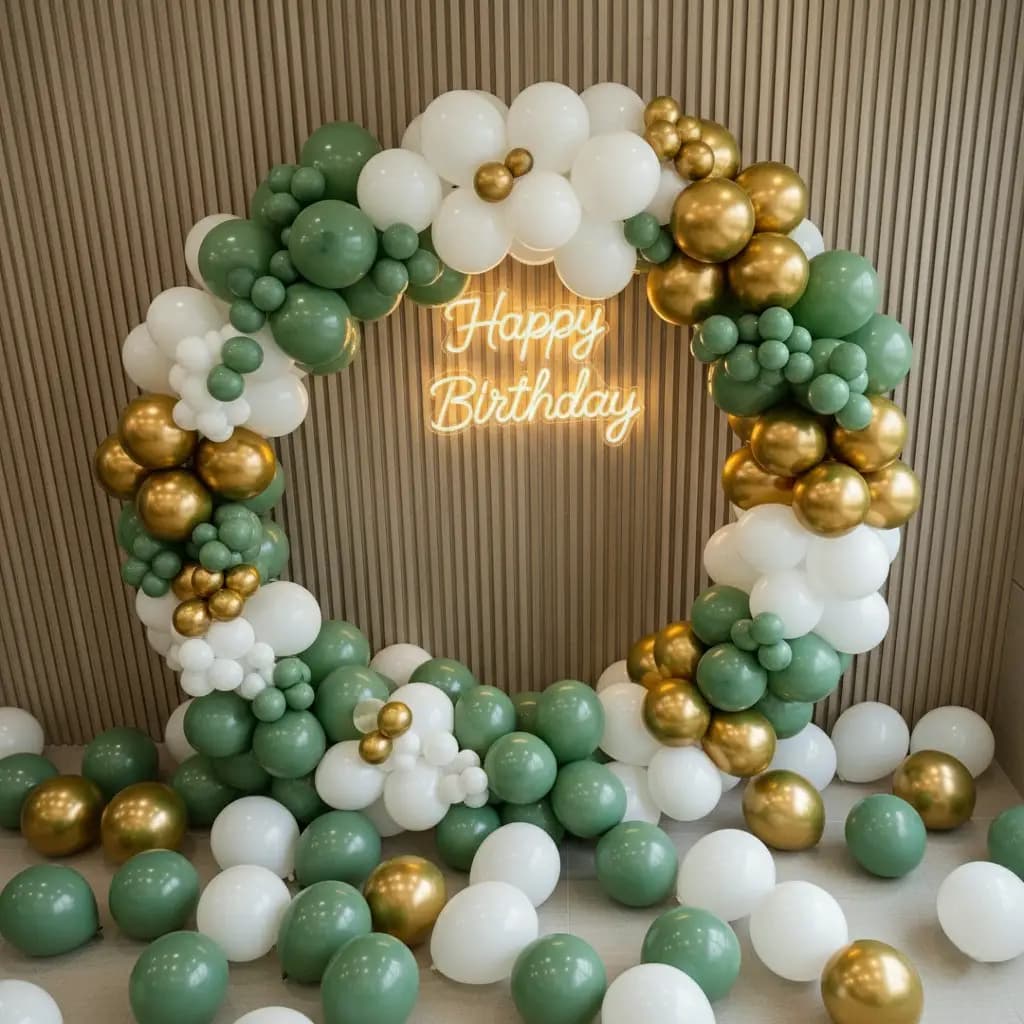 Green Jungle Theme Balloon Decoration
