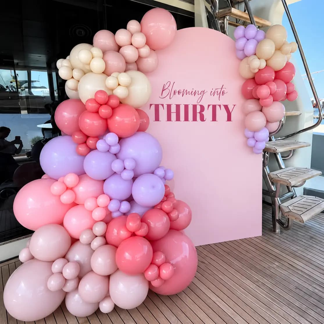 Birthday Yacht Party Balloon Setup