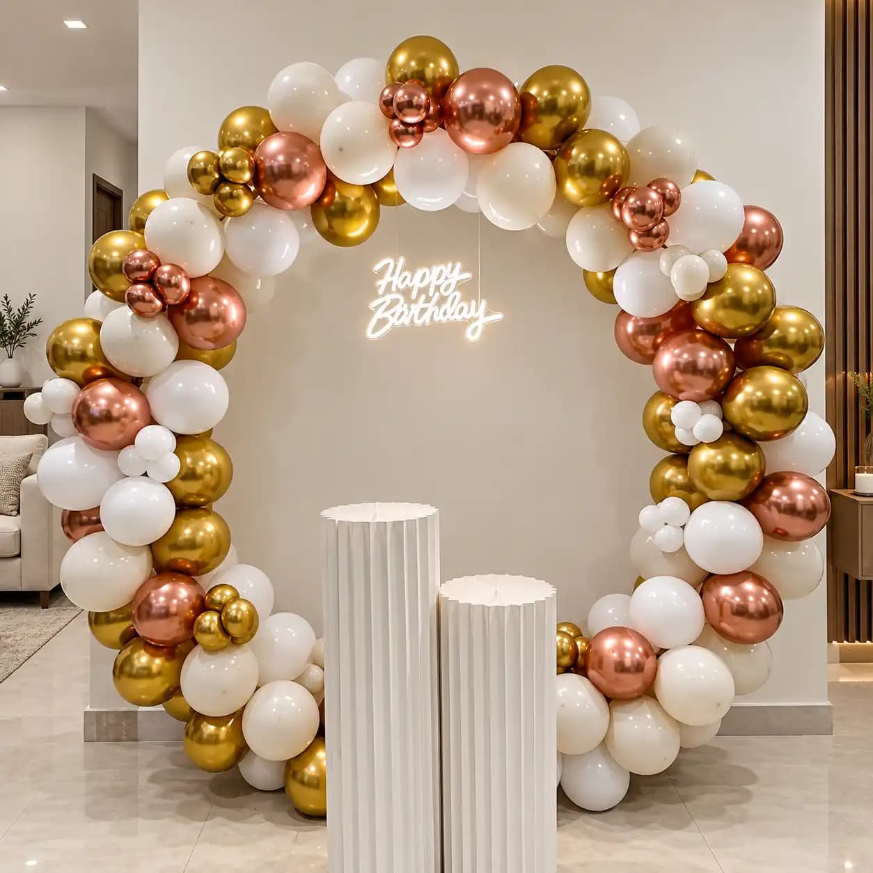 Elegant Birthday Setup for Home