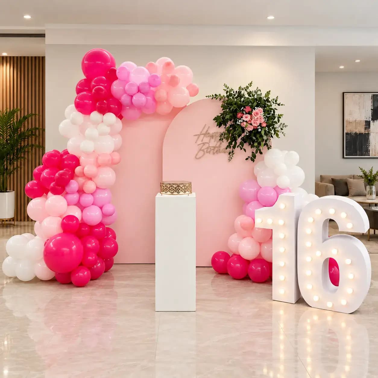 Elegant Panel Birthday Decoration