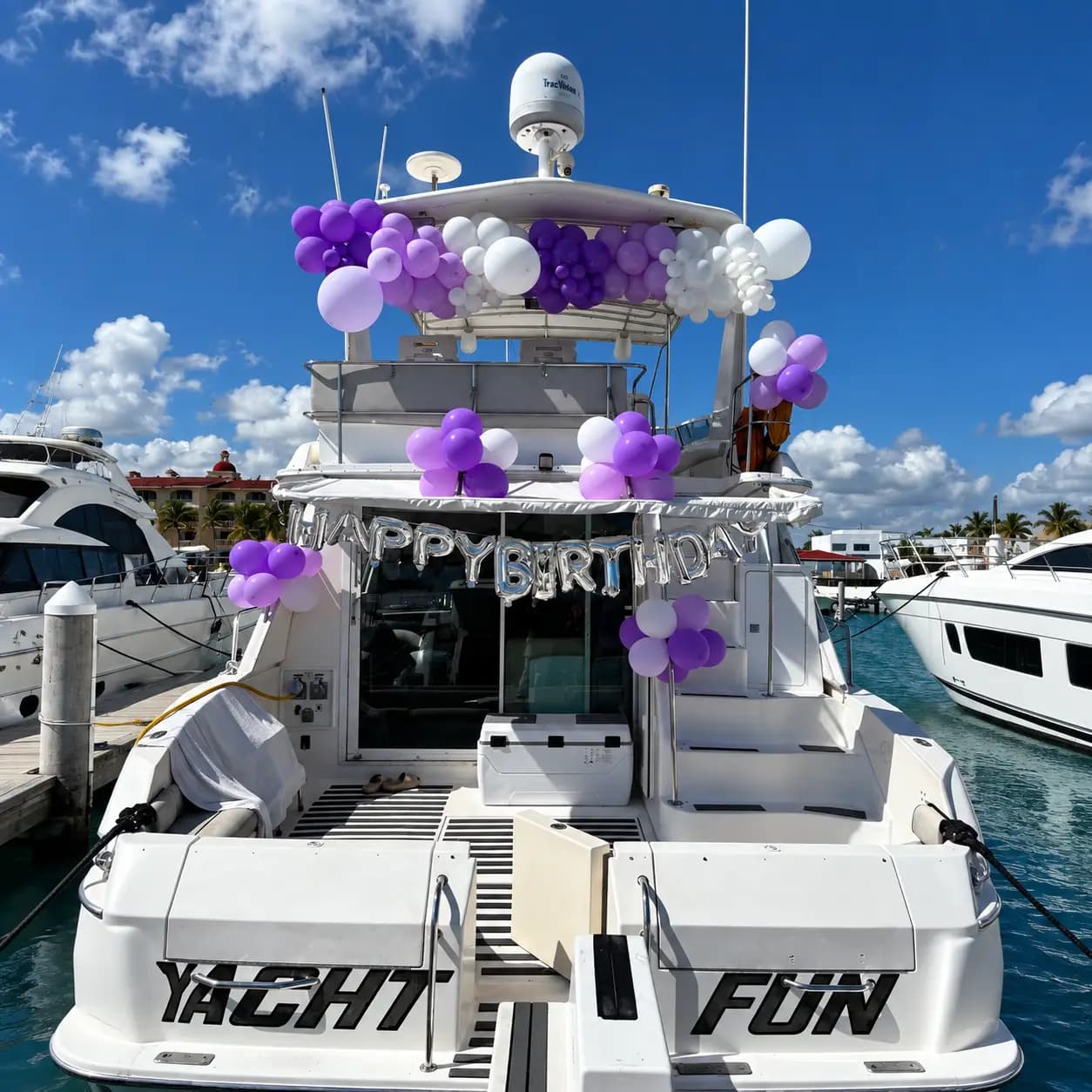 Private Yacht Birthday Decoration