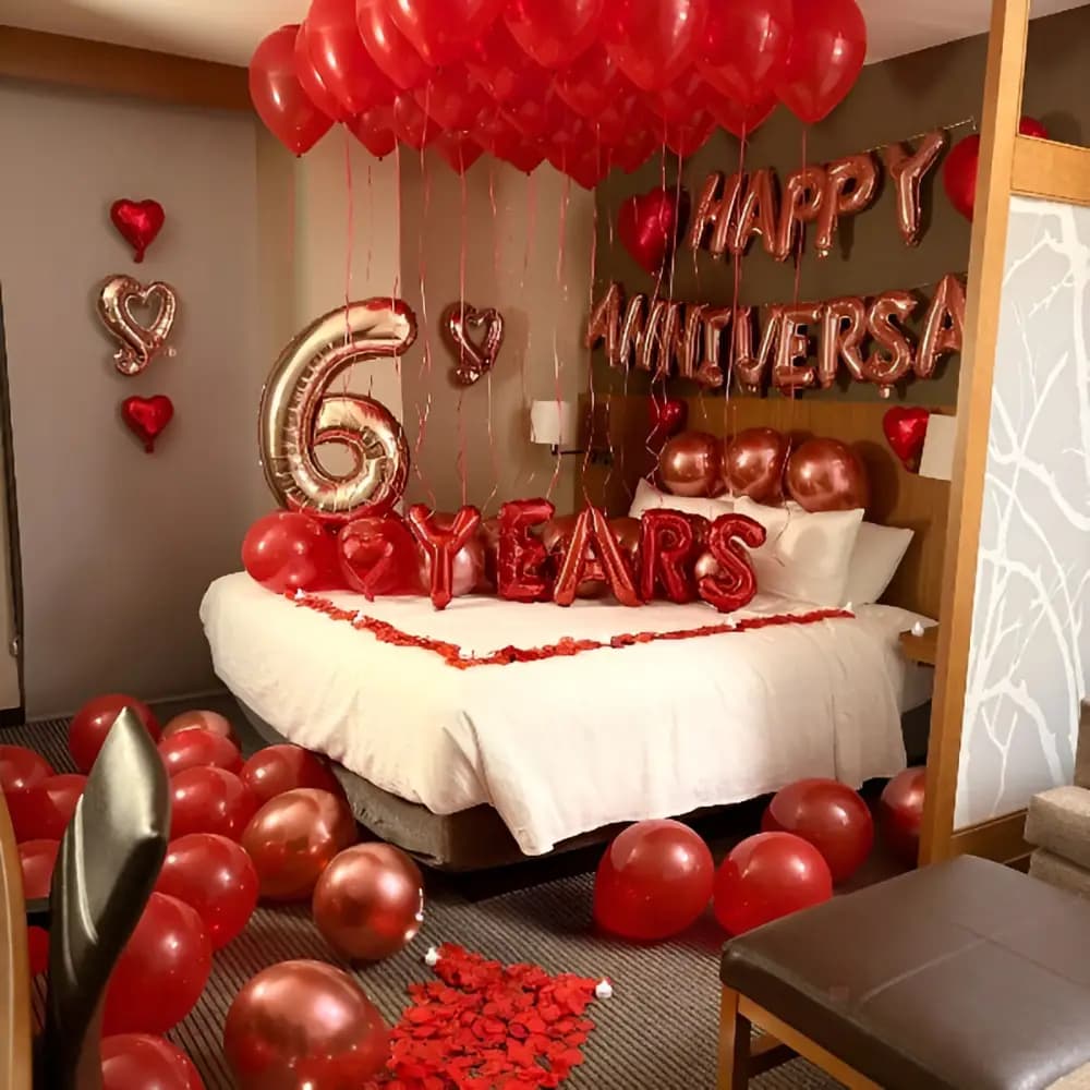 Eternal Elegance Anniversary Room Setup