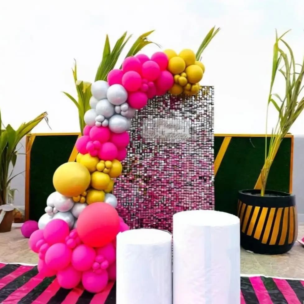 Silver Soirée Anniversary Decoration