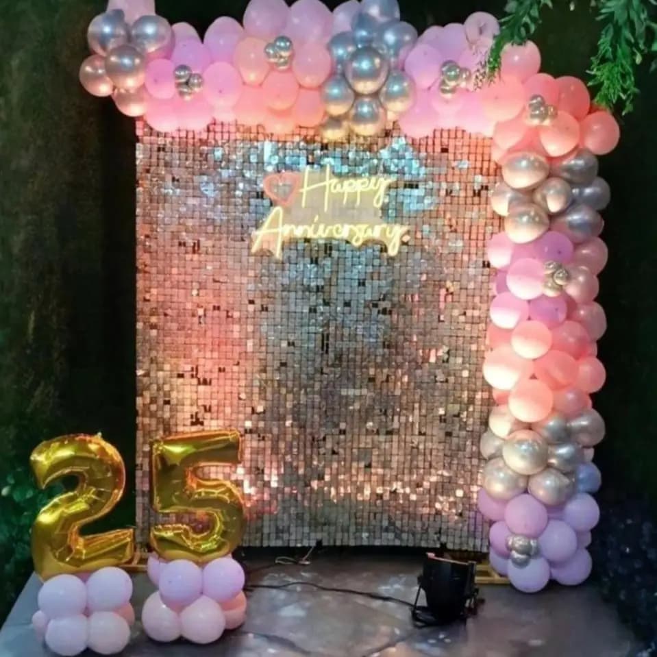 Chapters of Forever Anniversary Balloon Arch 