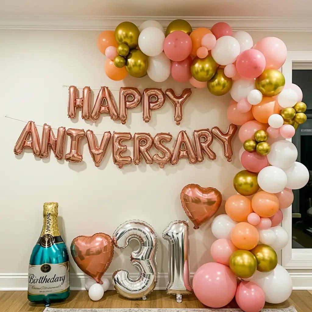 Pastel Anniversary Room Setup
