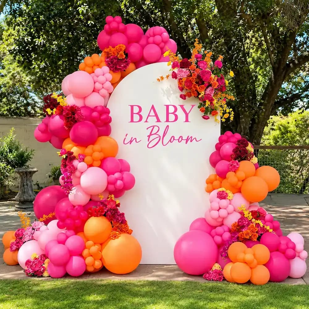 Baby in Bloom Backdrop Decor