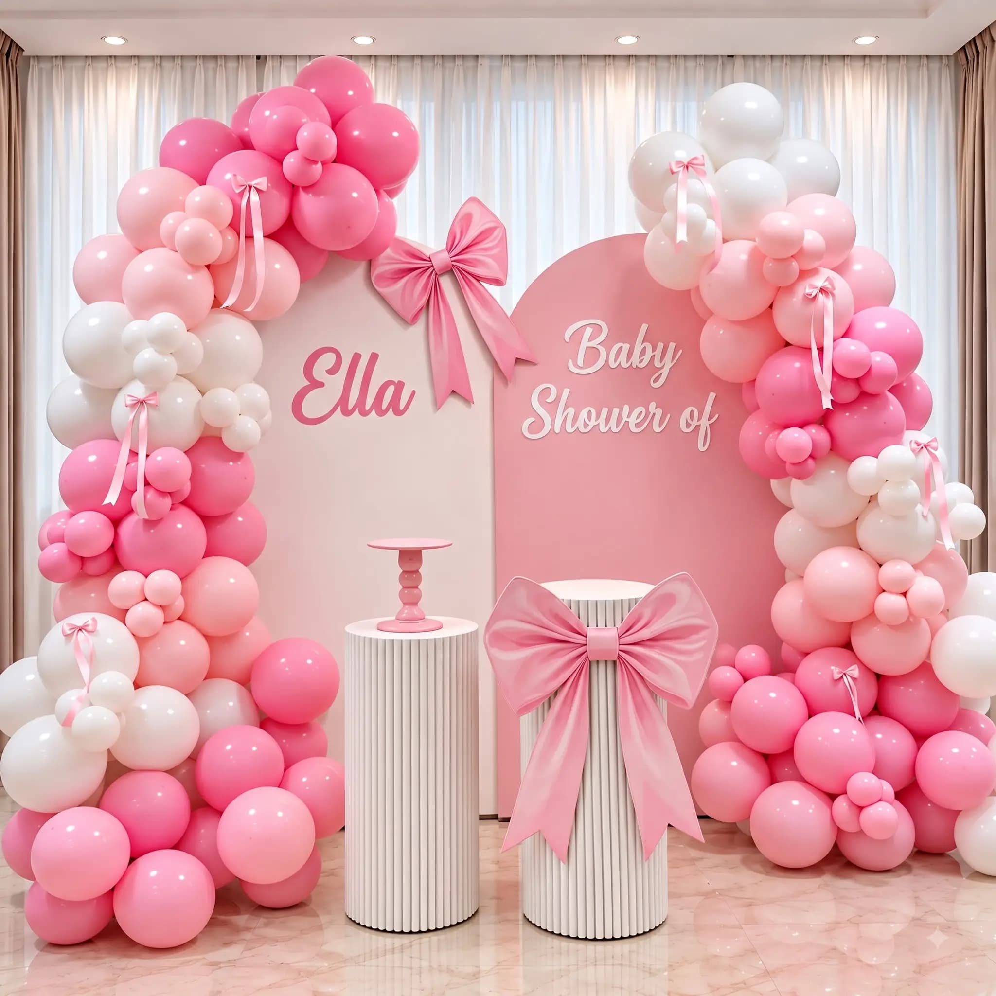 Bow Theme Baby Shower Decoration in Abu Dhabi
