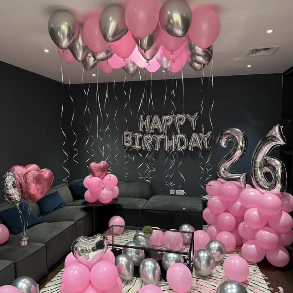 Romantic Luxe Birthday Setup