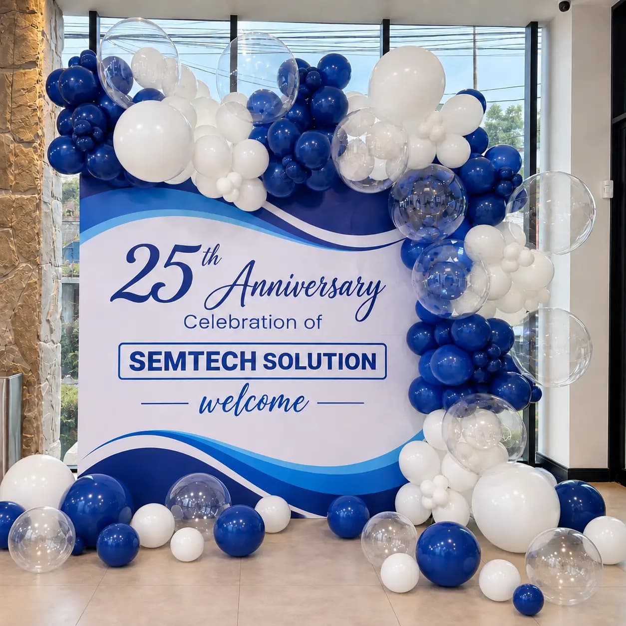 Corporate Anniversary Backdrop Decoration