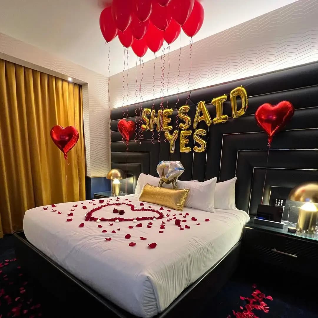 Romantic Proposal Night Decor