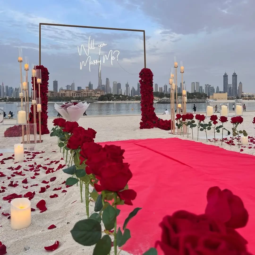 Beachfront Proposal Decoration