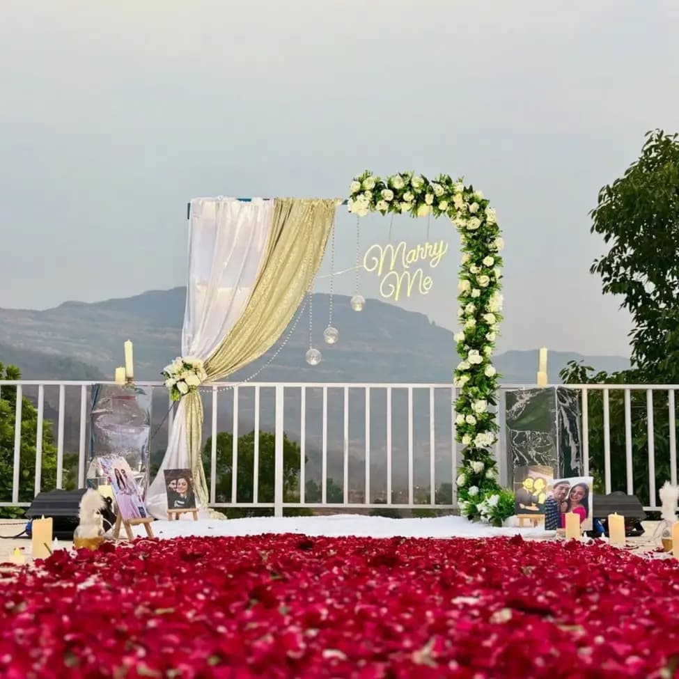 Open Terrace Marry Me Setup