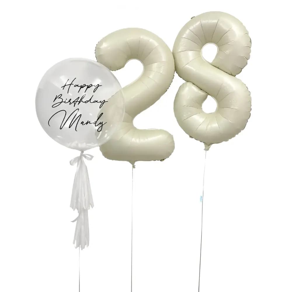 Birthday Confetti And Age Foil Balloon Delivery 
