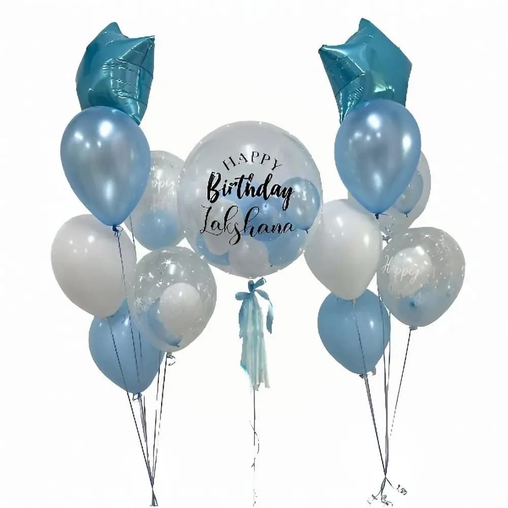 Blue Theme Helium Balloon Set