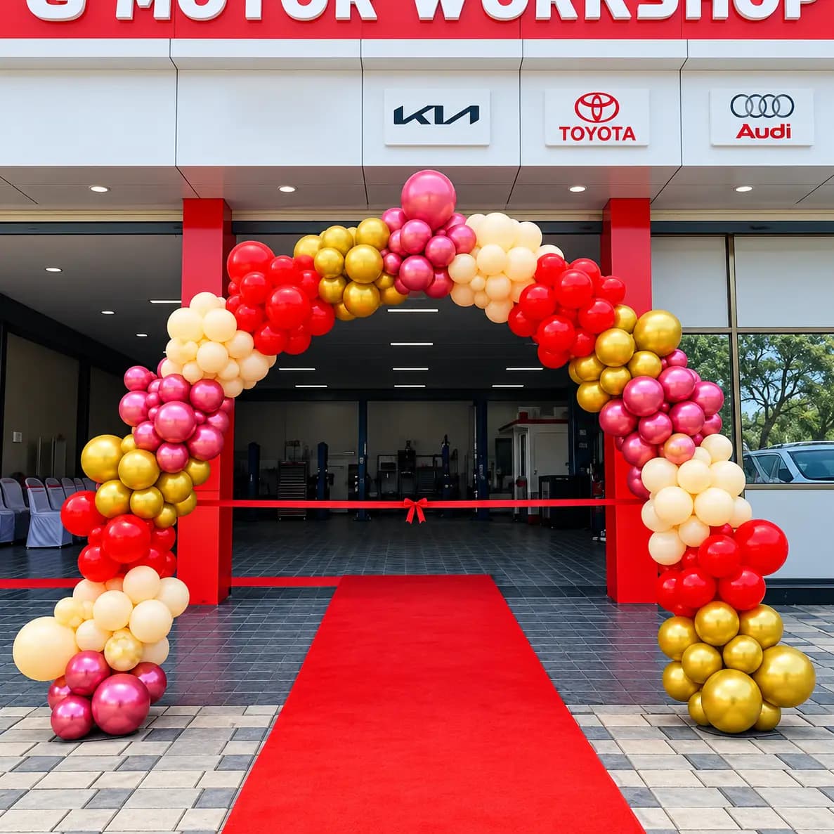 Balloon Gate Decor for Showroom Inauguration