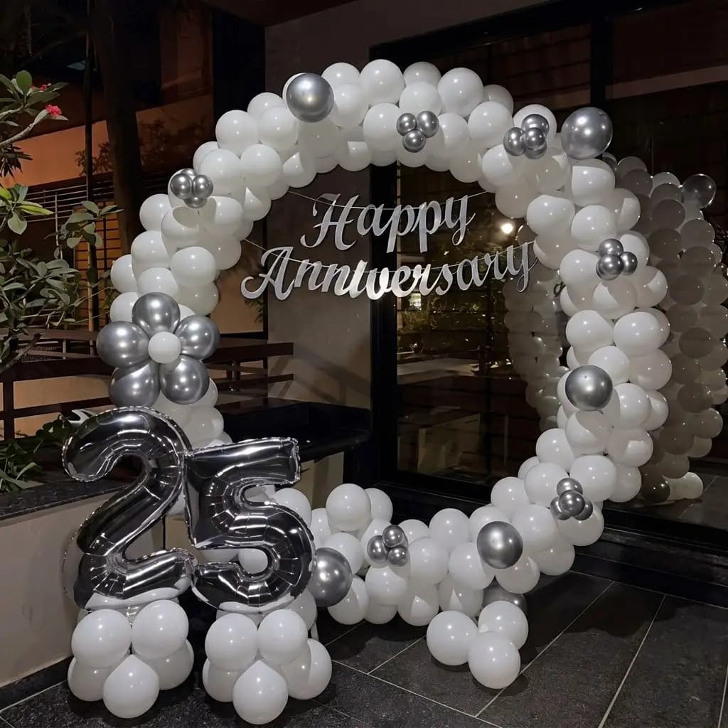 25th Anniversary Balloon Arch