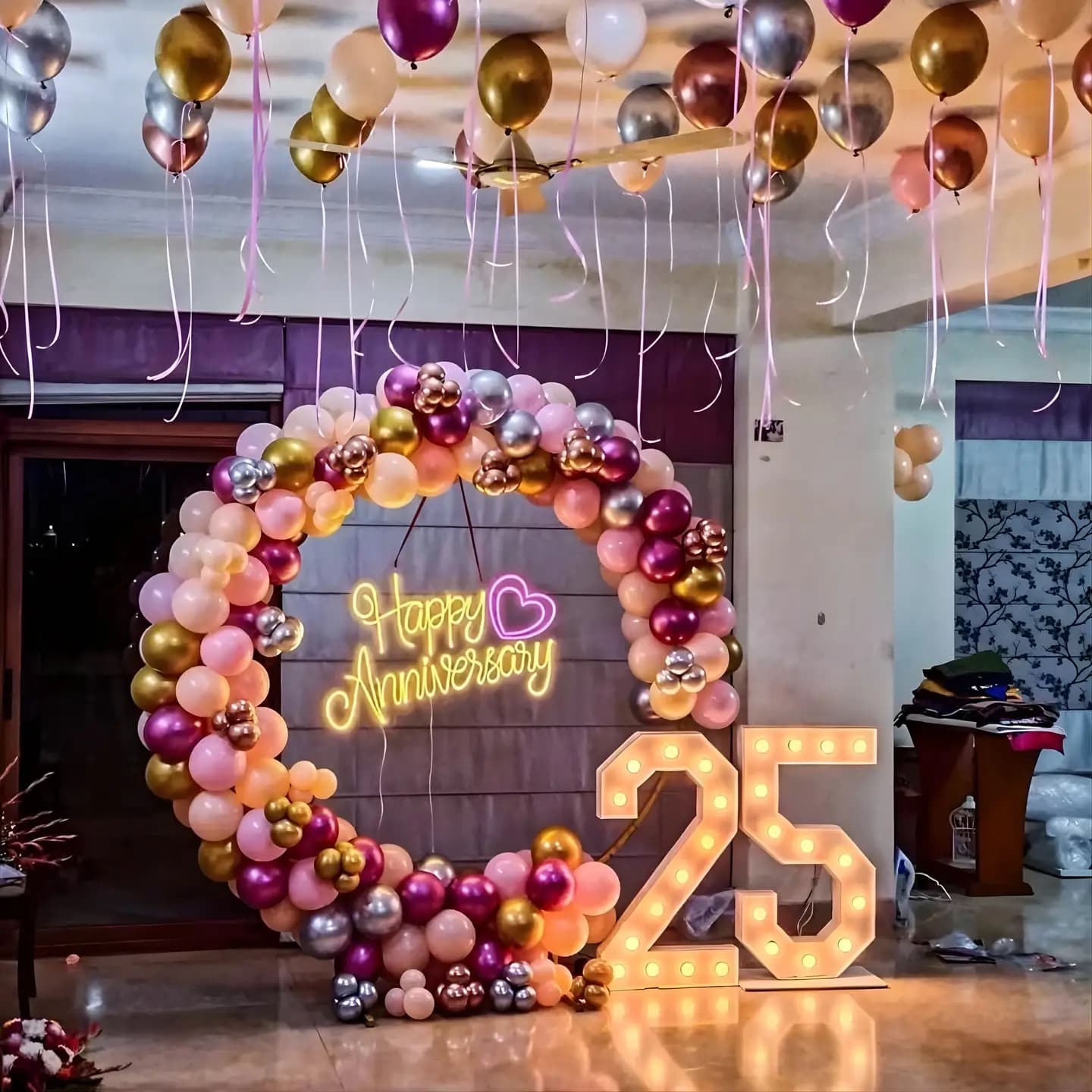25th Anniversary Celebration Decor