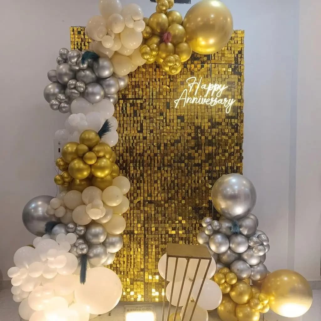 Anniversary Balloon Arch Setup