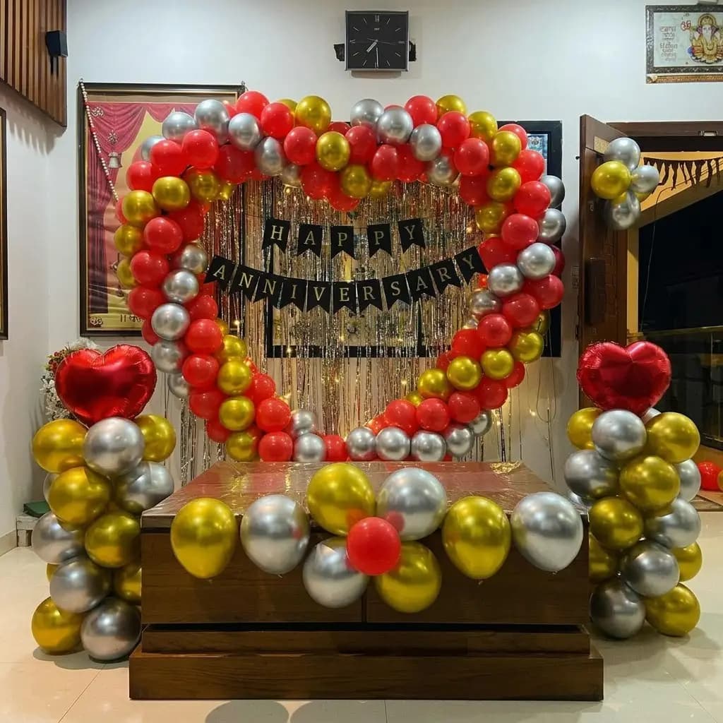 Anniversary Balloon Bedroom Decor