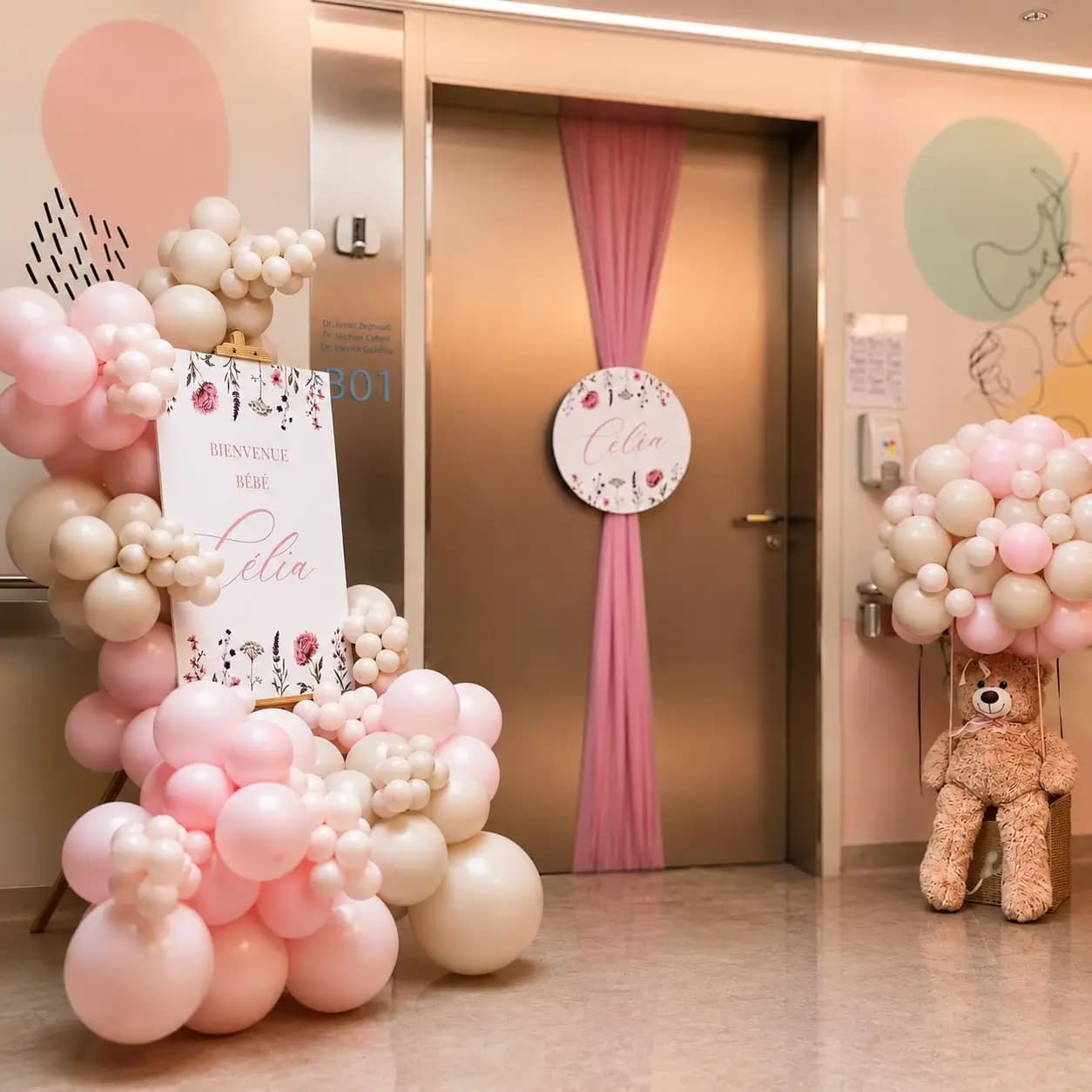 Baby Girl Theme Balloon Decoration