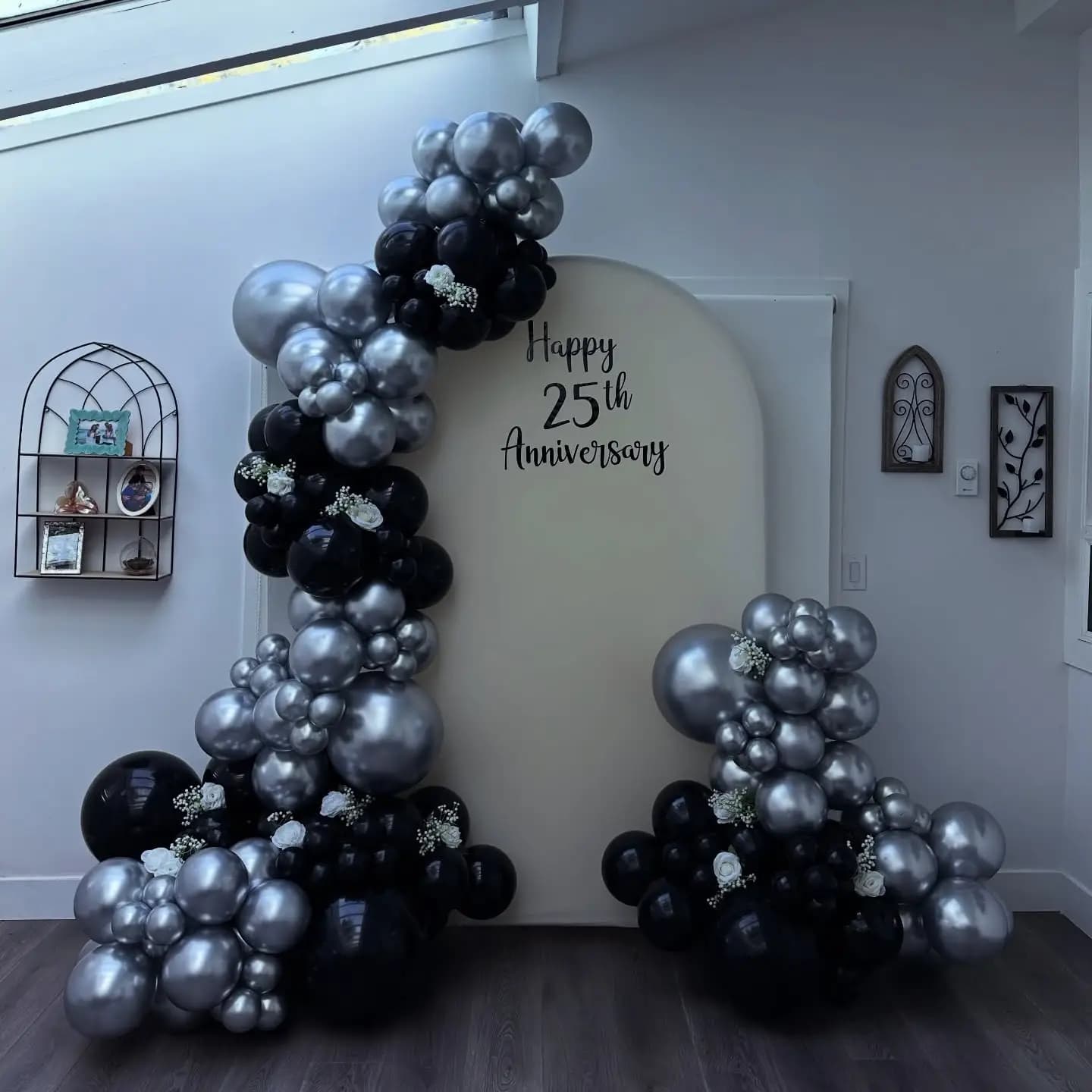 Black & Silver Balloon Decor