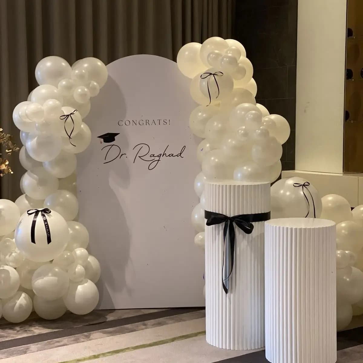 Graduation Balloon Setup