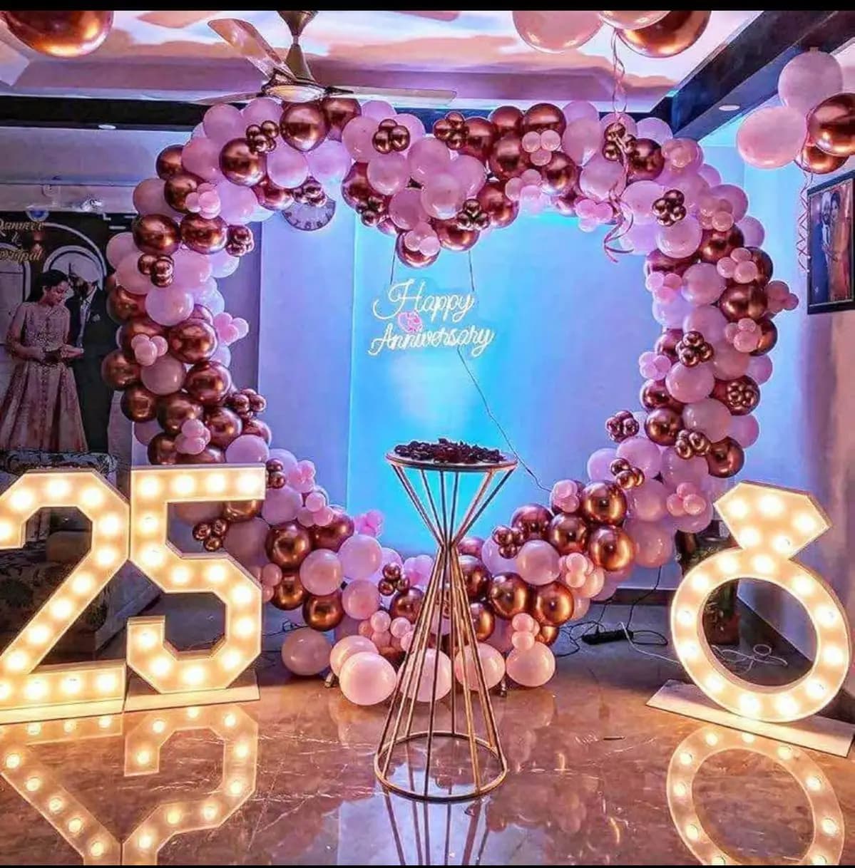 Silver Anniversary Party Decor