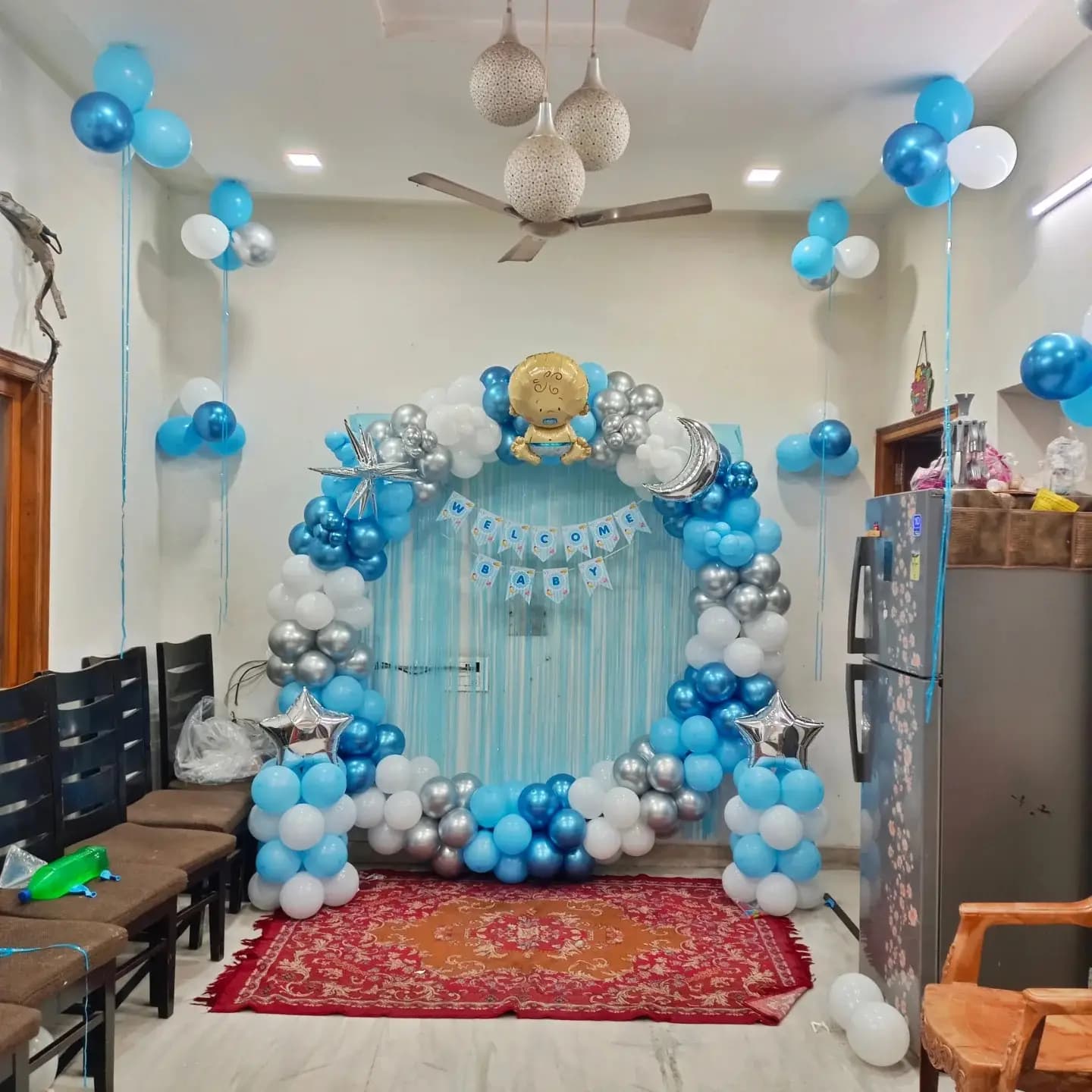 Welcome Baby Girl Balloons
