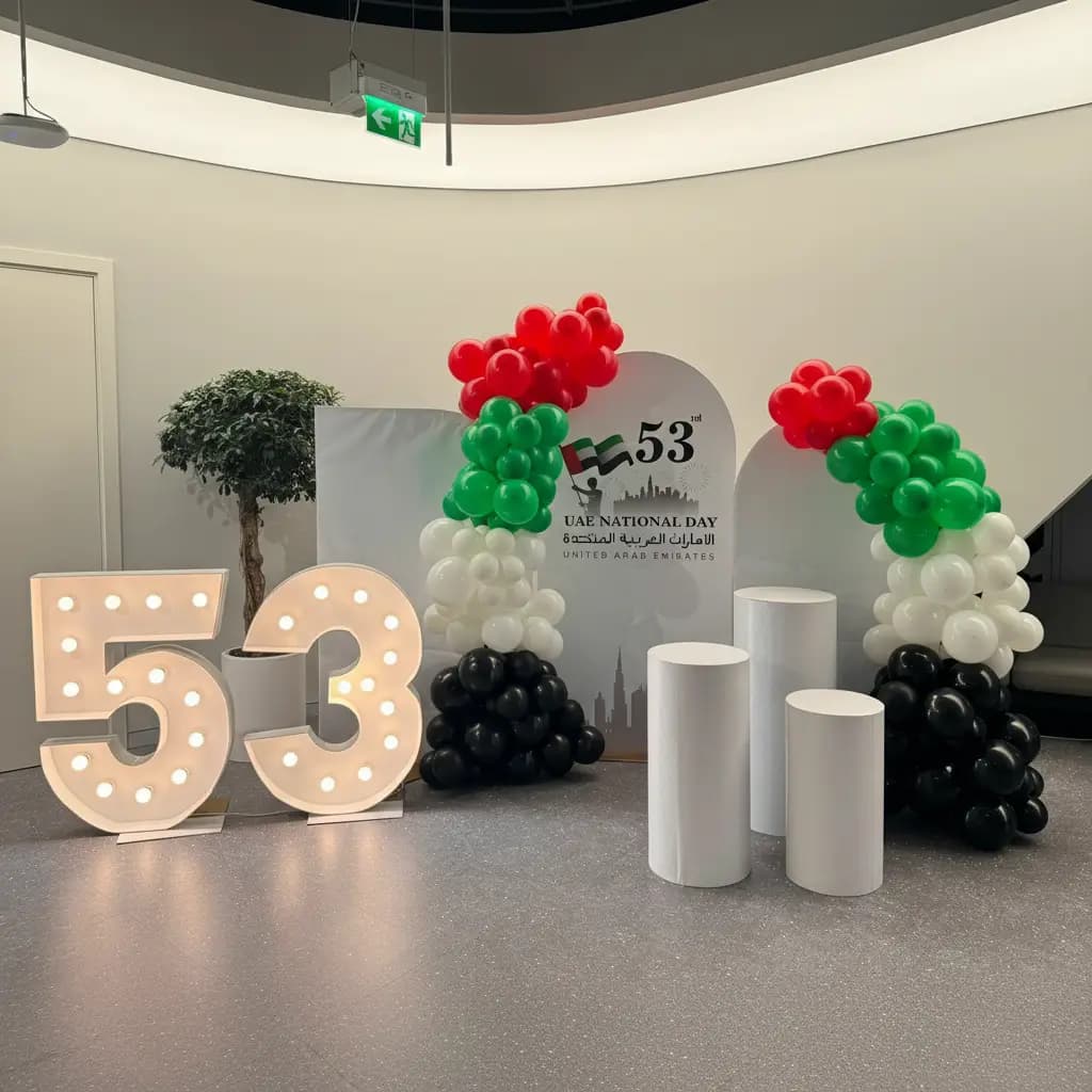 Premium Flag Day Balloon Decor UAE