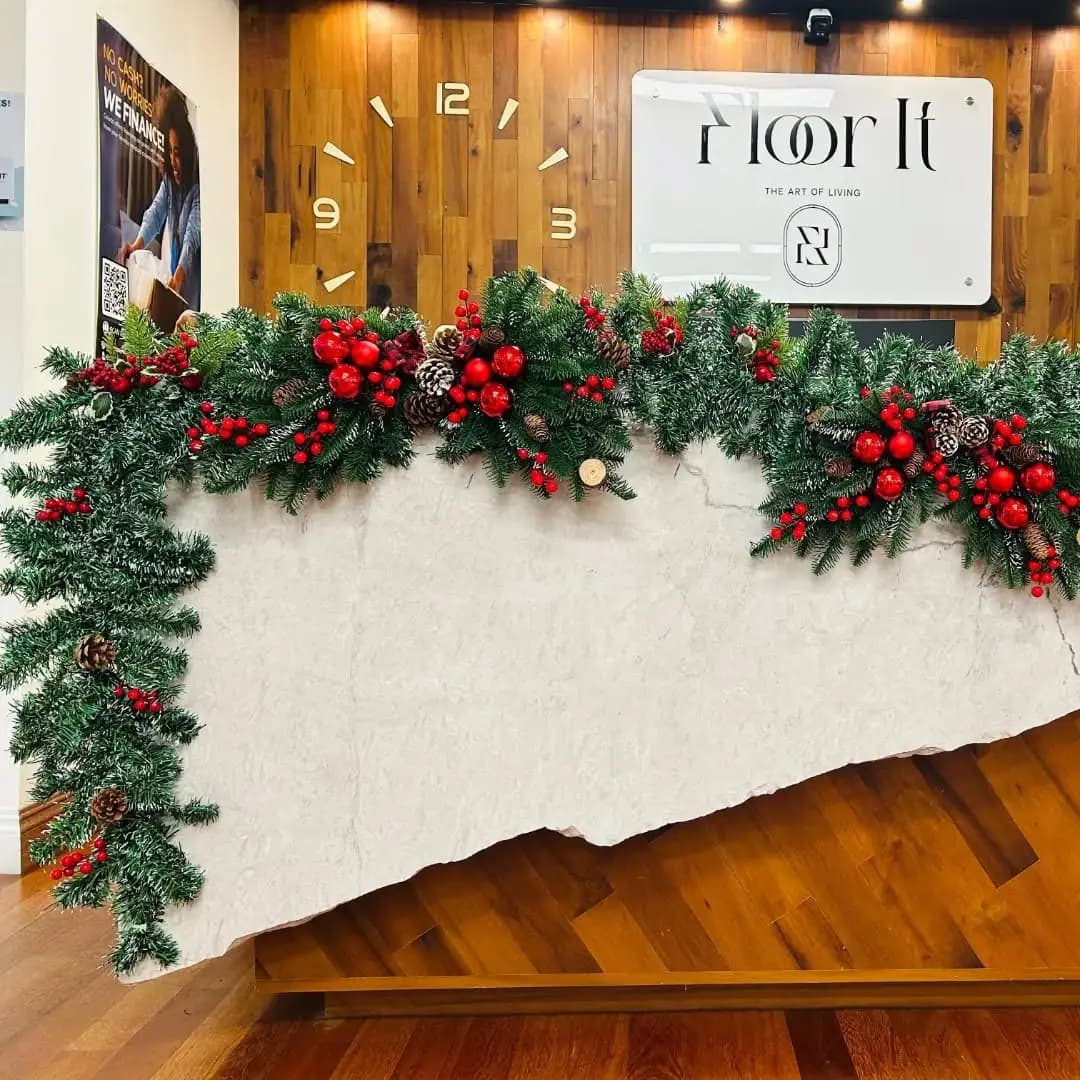 Office Reception Christmas Decor Dubai