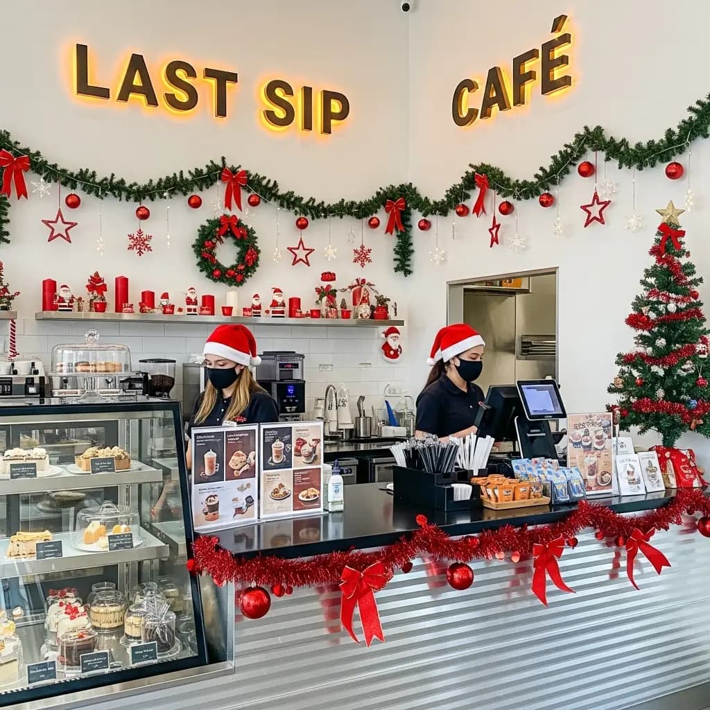Premium Xmas Celebration Cafe Decor