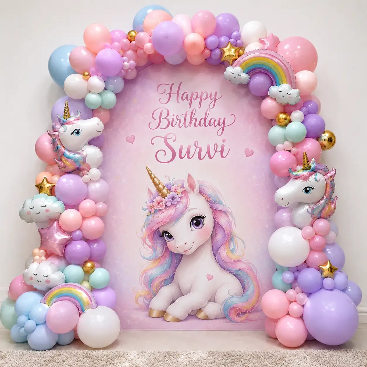 Magical Unicorn Balloon Decoration in Sharjah