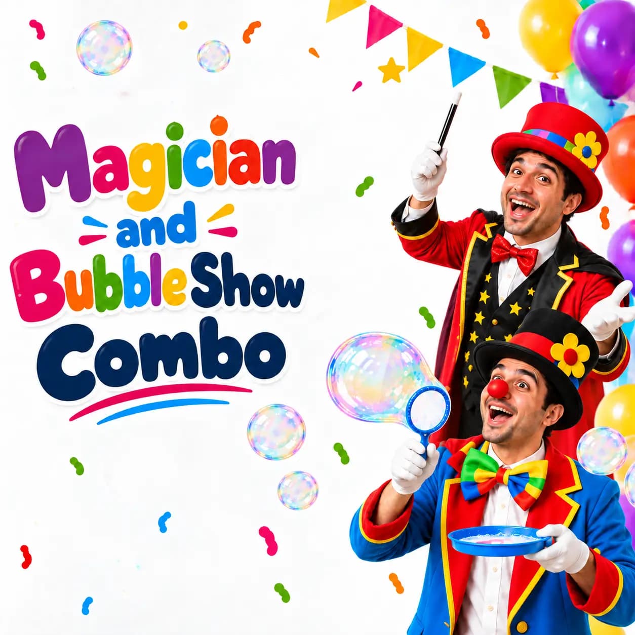 Kids Birthday Special Bubble Show with Magician Combo