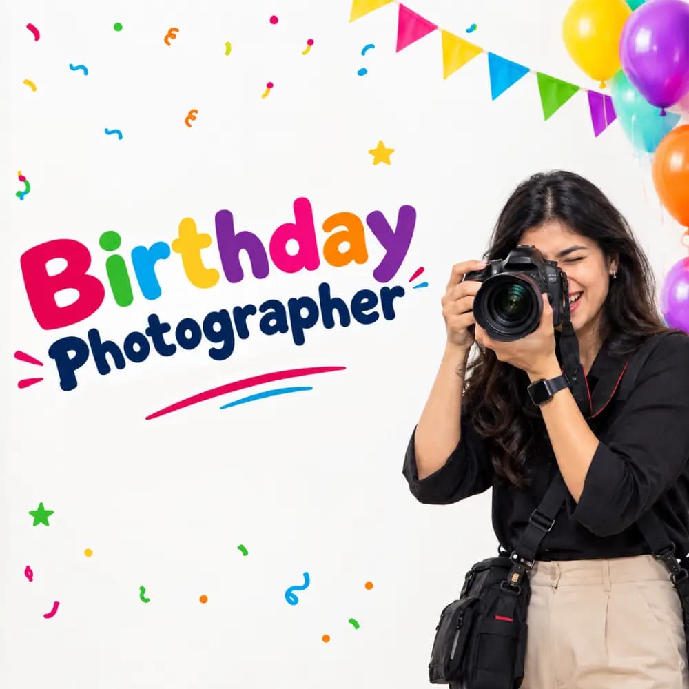 Party Photographer for Kids Birthday
