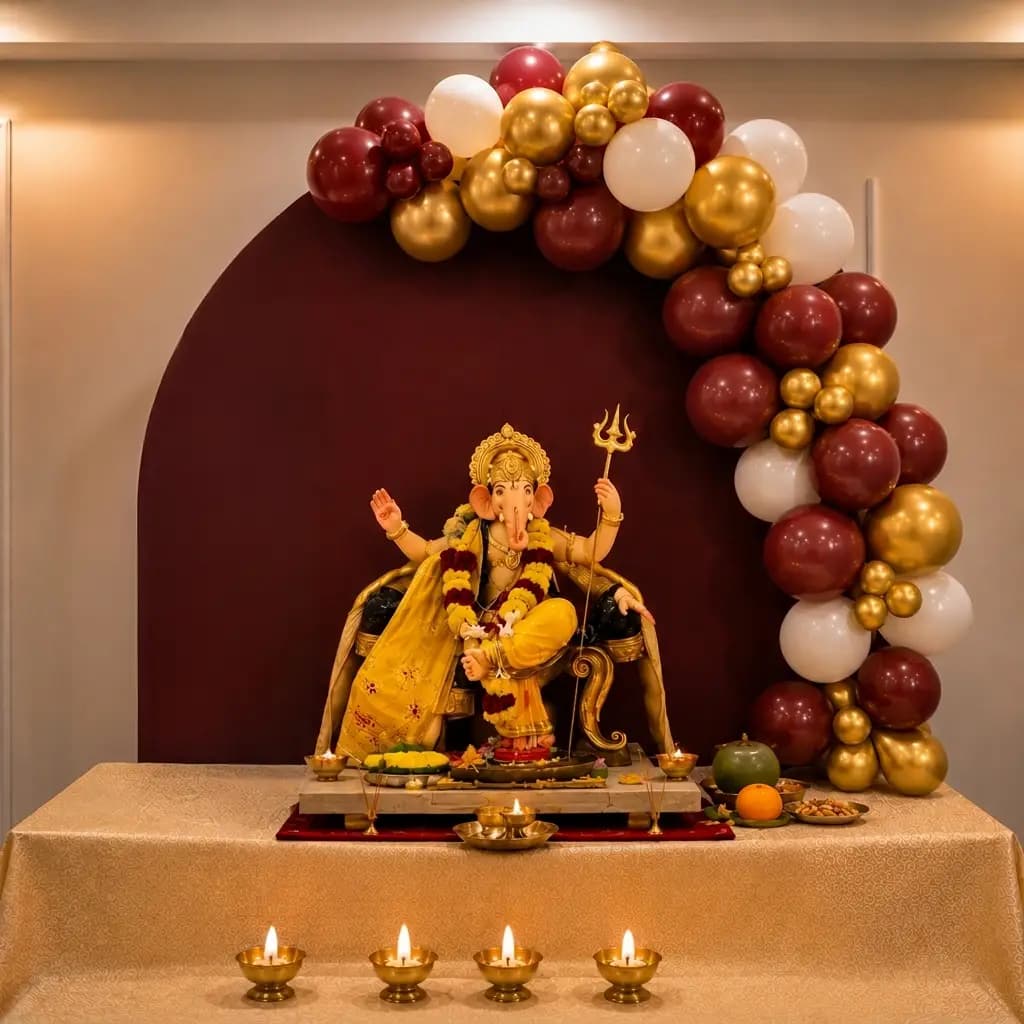 Balloon Arch for Ganpati