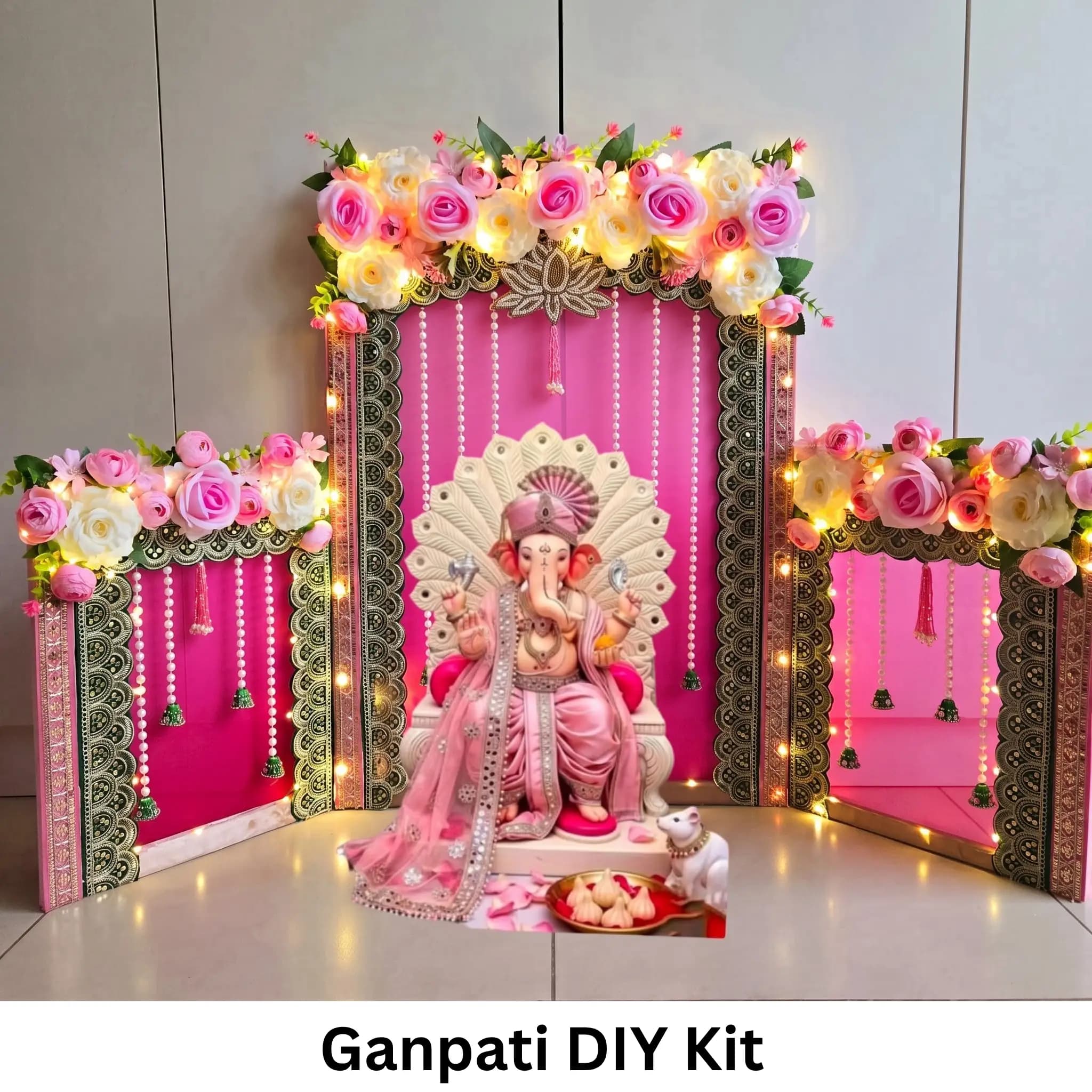 Your paragraph text — Ganpati Floral Theme Decoration Kits