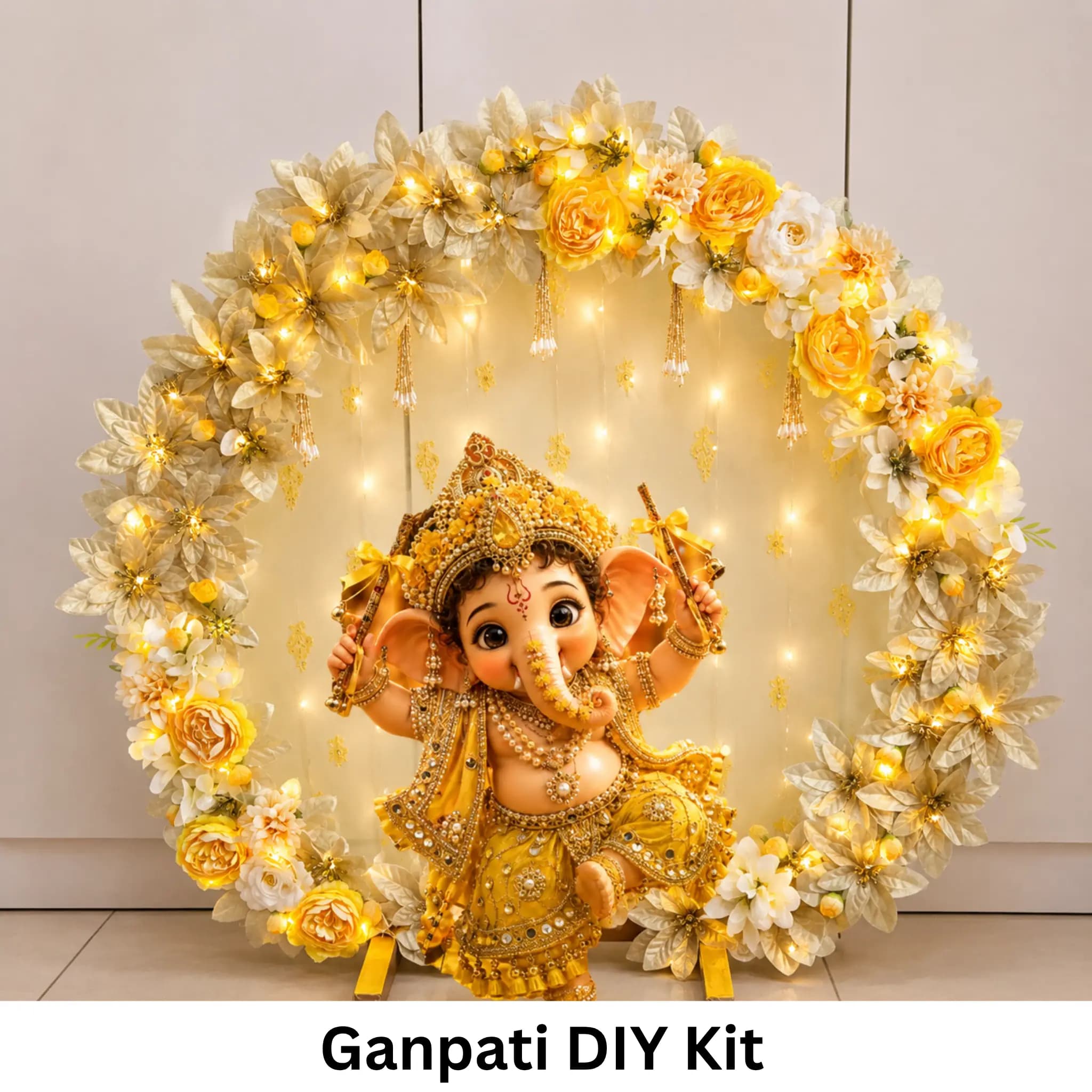 Round Backdrop DIY Set for Ganesh Chaturthi