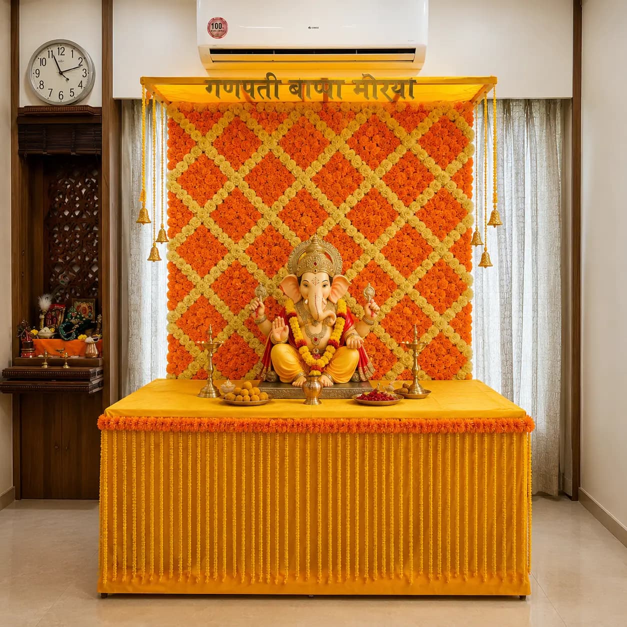 Simple Ganpati Decoration