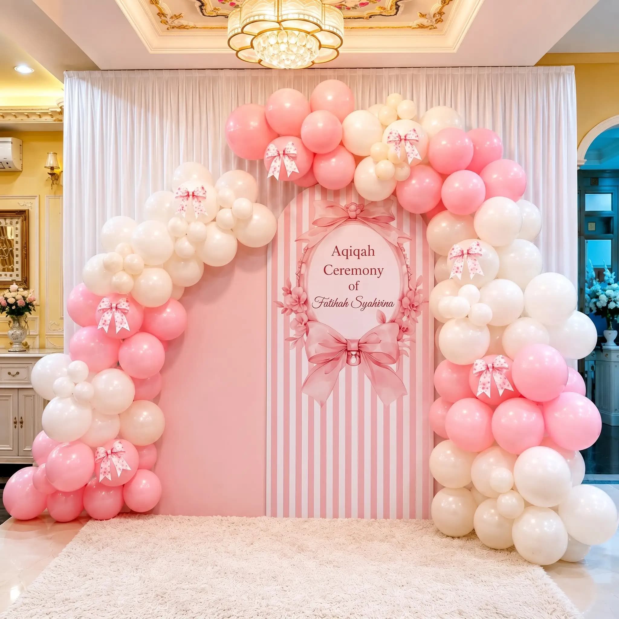 Aqiqah Backdrop Decoration with Balloons