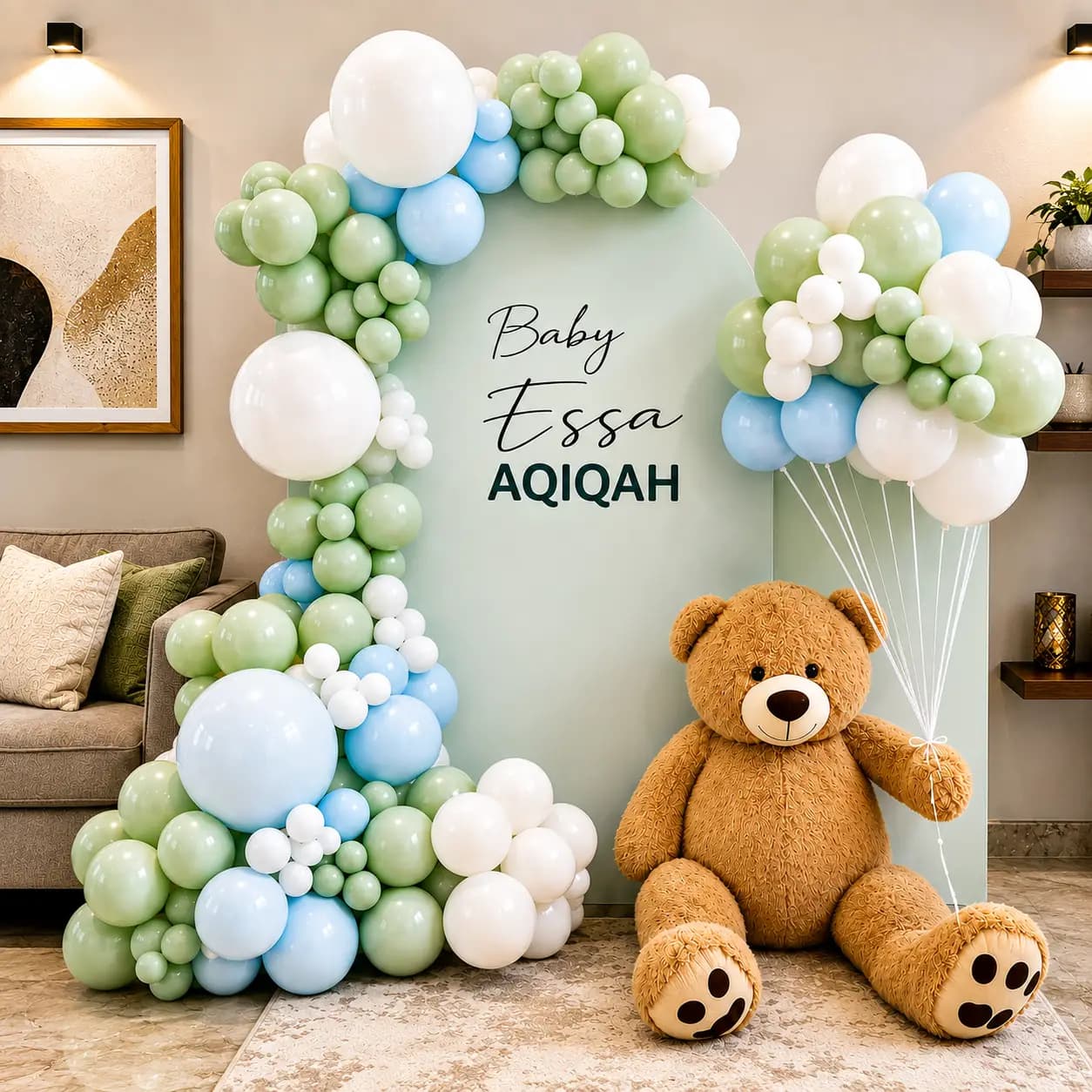 Aqiqah Mubarak Balloon Decoration