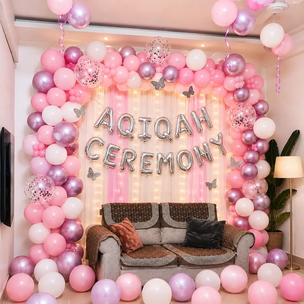 Baby Aqiqah Ceremony Wall Decoration